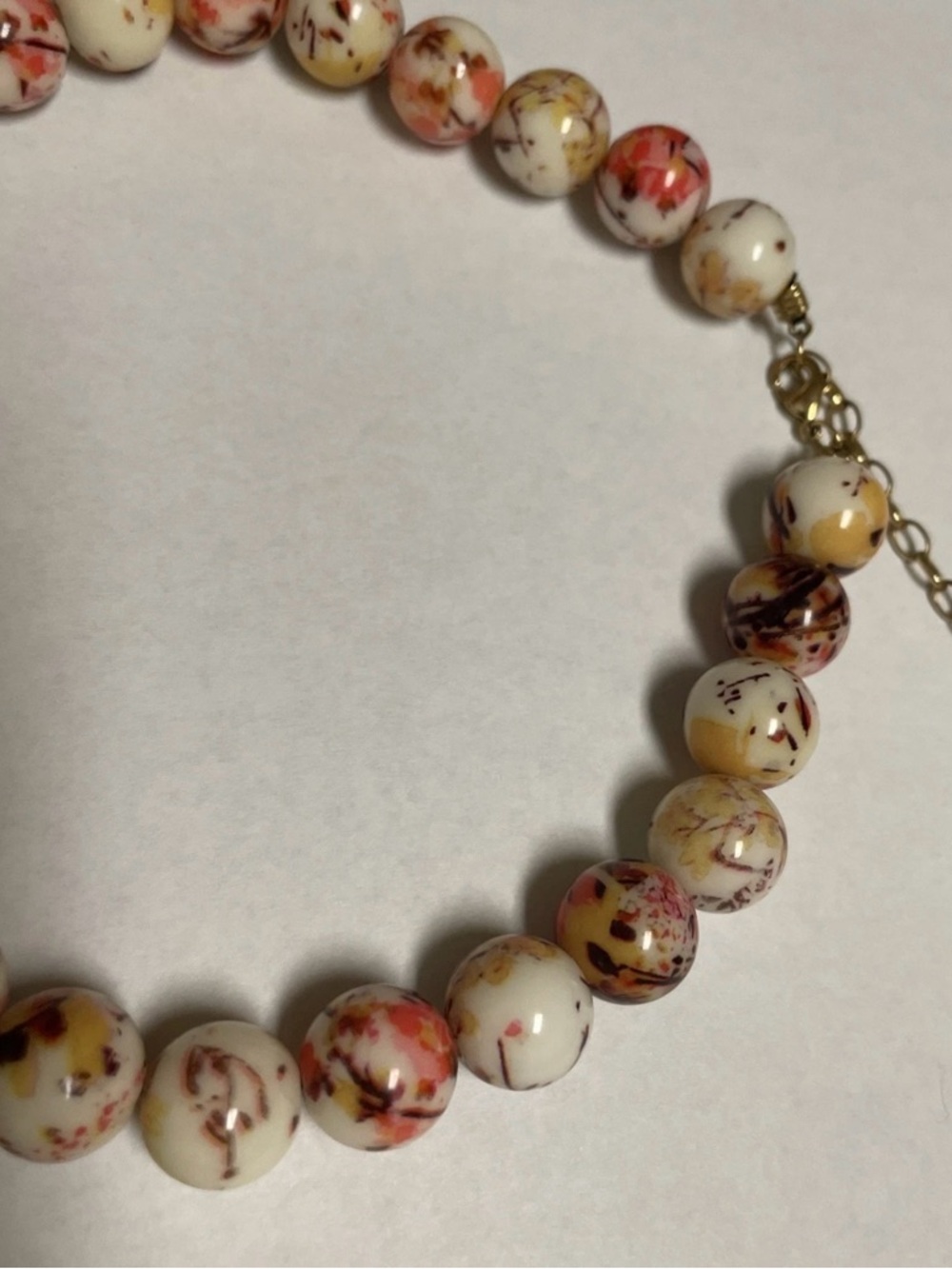 Vera Neumann MMA. CN, Speckled Bead Statement Necklace multicolor Very RARE - Picture 4 of 12